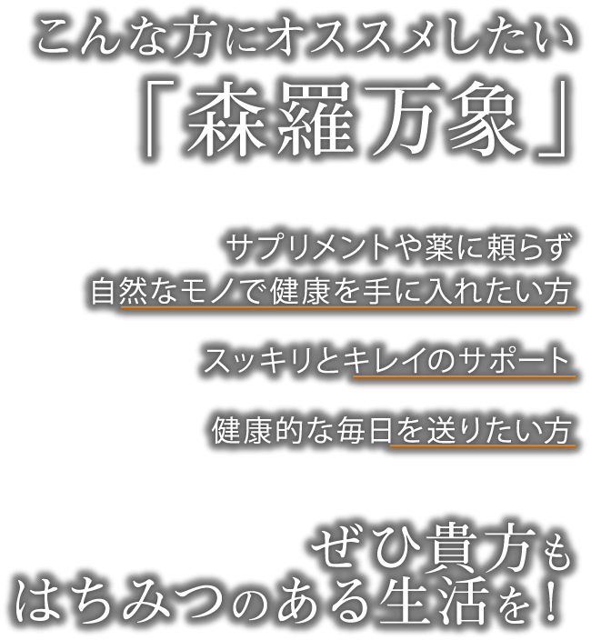 こんな方にオススメしたい「森羅万象」